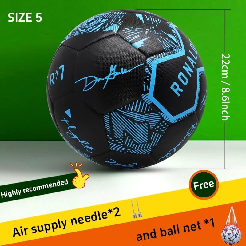 Balón de fútbol sin costuras tamaño 4\/5, termoadherido para entren...