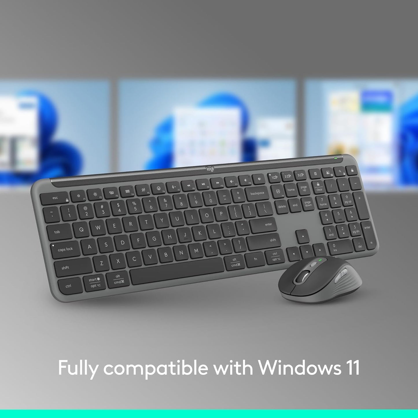 Logitech MK955 Signature Slim - Combo de teclado y mouse inalámbric...