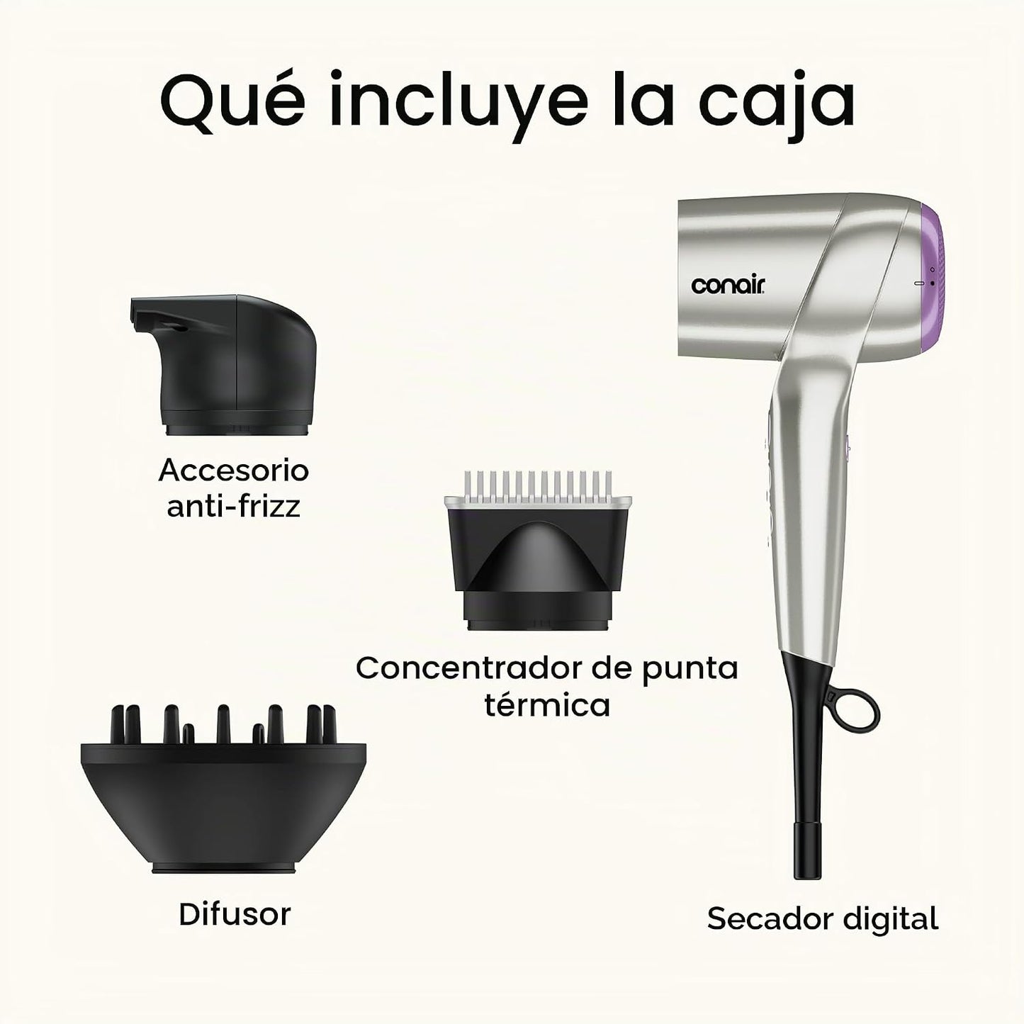 Infiniti PRO CONAIR Secador de pelo digital, secador iónico ligero...