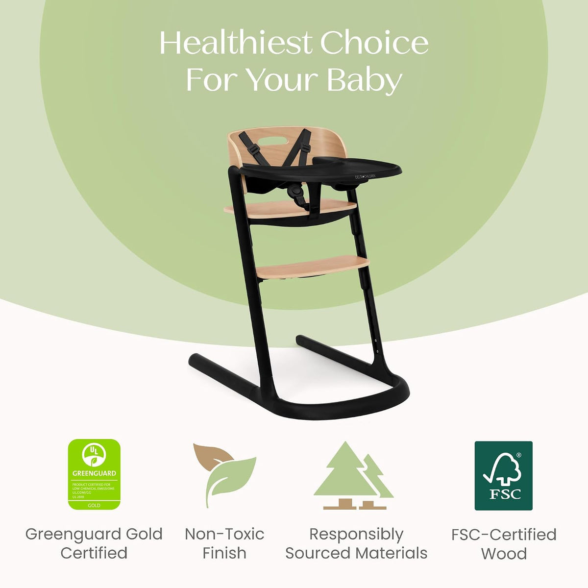 Delta Children Versa - Silla alta ajustable 3 en 1 para bebés y niñ...
