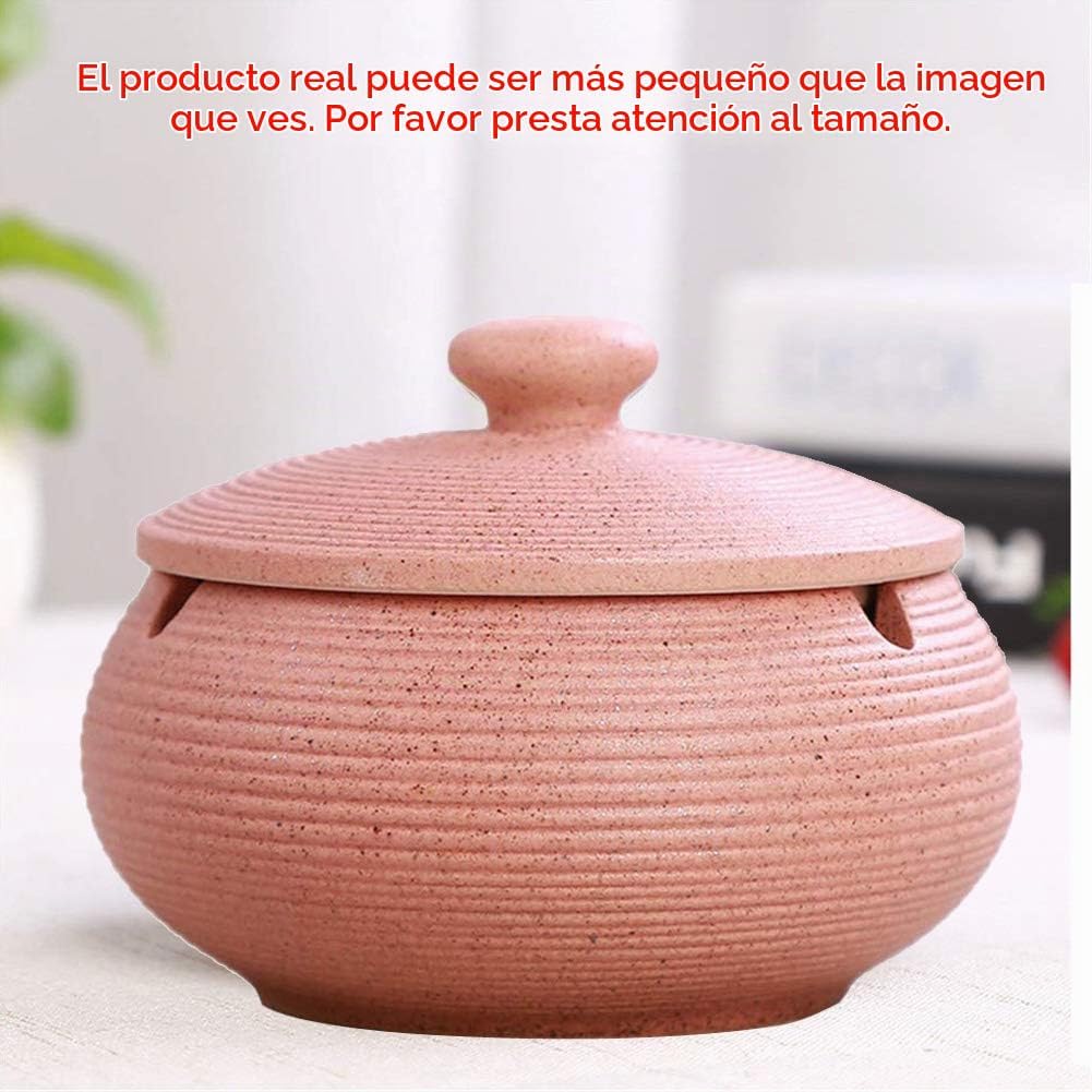 Lependor Cenicero de Cerámica con Tapas, Resistente al Viento, Ceni...