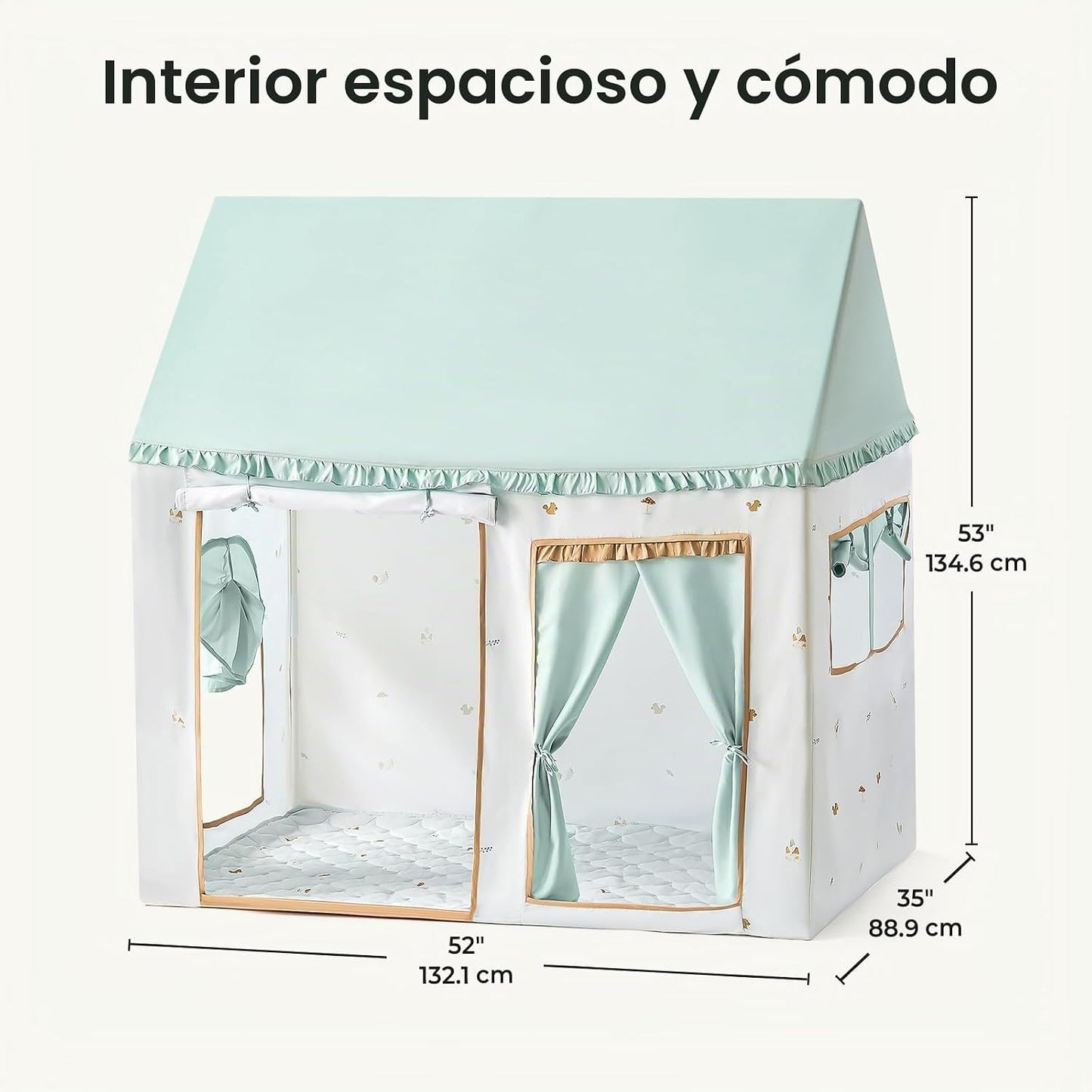 Tiny Land Tienda de campaña para niños, casa de juegos para interio...