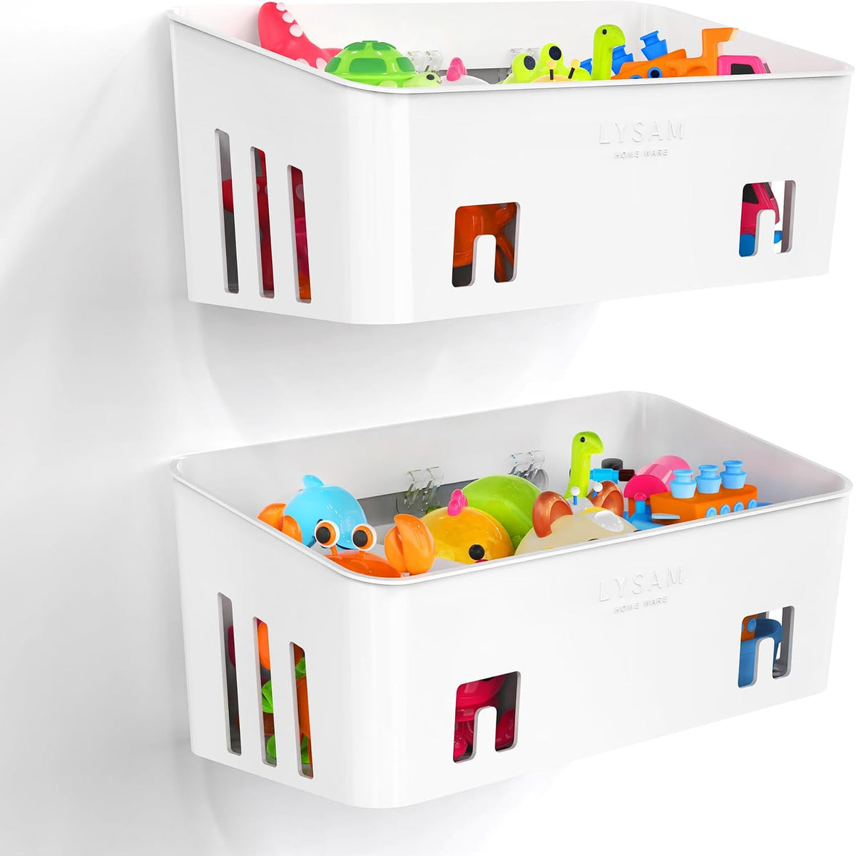 Almacenamiento de juguetes de baño, 2 paquetes, soporte grande para...