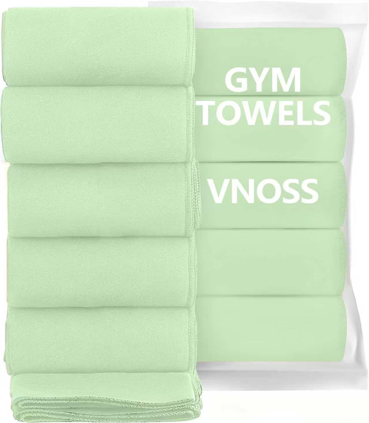 Vnoss Toallas de gimnasio de microfibra, de secado rápido, altament...