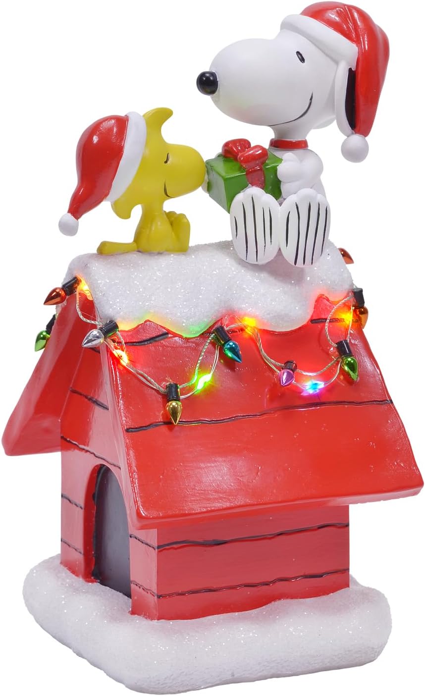Mark Feldstein, Peanuts Snoopy's Dog House - Figura navideña de...