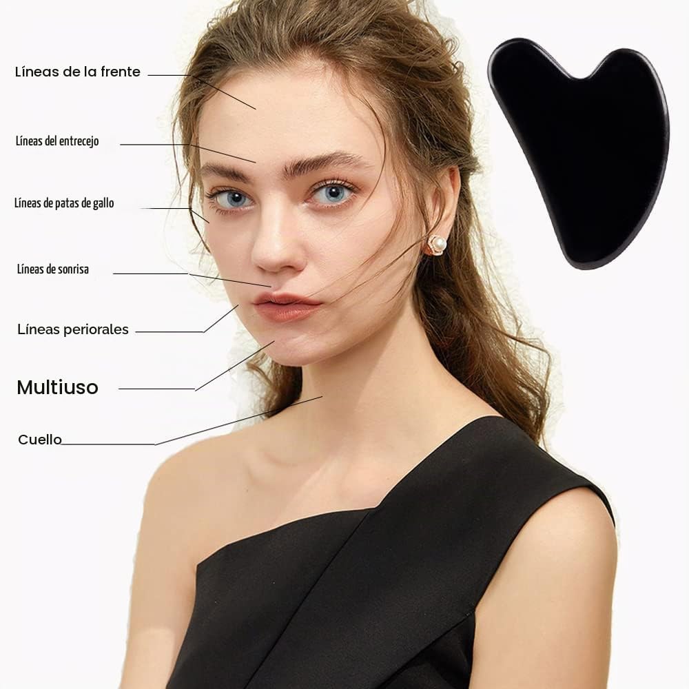 Ditind Herramientas faciales Gua Sha, herramienta de masaje Gua Sha...