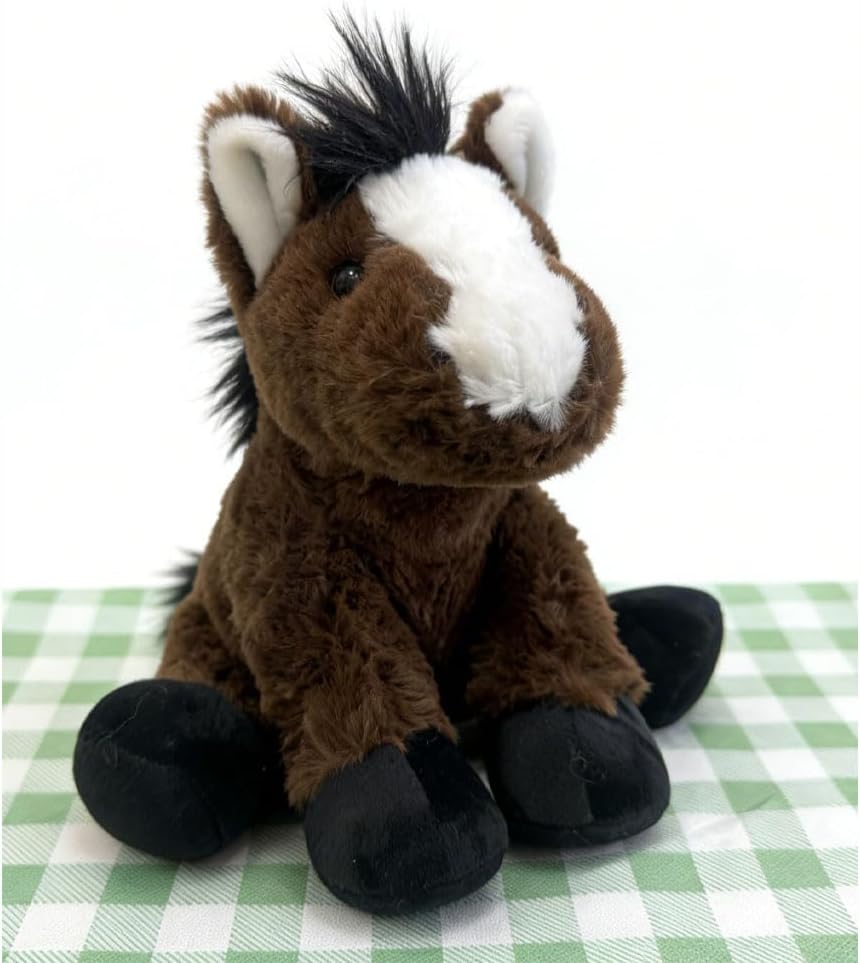 YUKOUQIAN Juguete de peluche de caballo de 8 pulgadas para niñas y...
