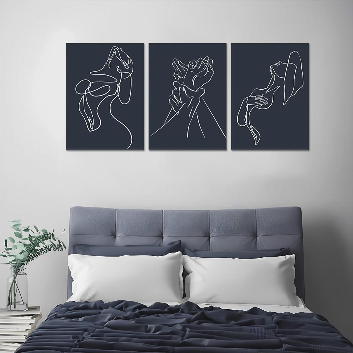 Arte de pared con contorno de cuerpo de mujer, decoración de pared...