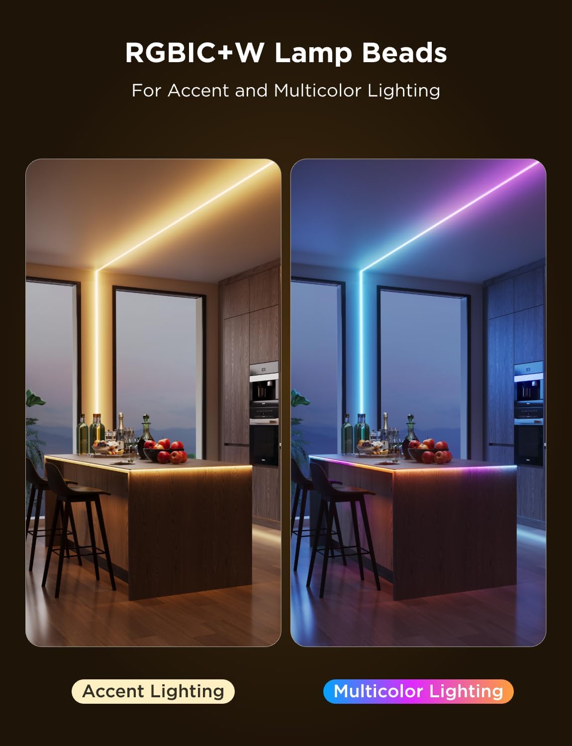 Govee - Tira de luces LED COB Pro, luces LED para dormitorio compat...