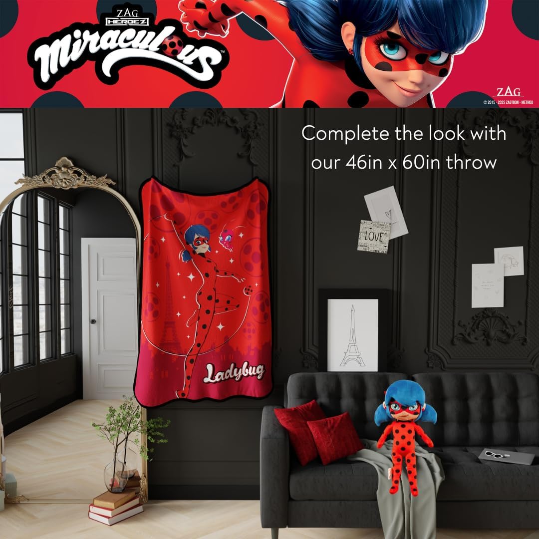 Franco Kids Miraculous Ladybug Bedding - Almohada decorativa de fel...