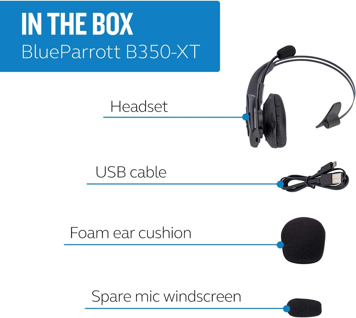 BlueParrott Auriculares Bluetooth B350-XT | Auriculares con 96% de...