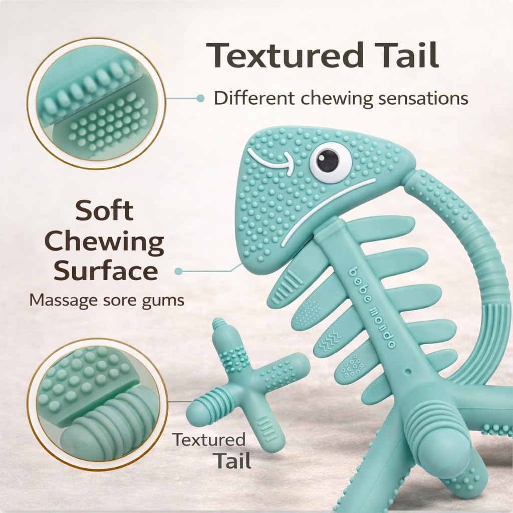 Fish Baby Crinkle Books &amp; 3D Fish Baby Teething Toys para bebés...