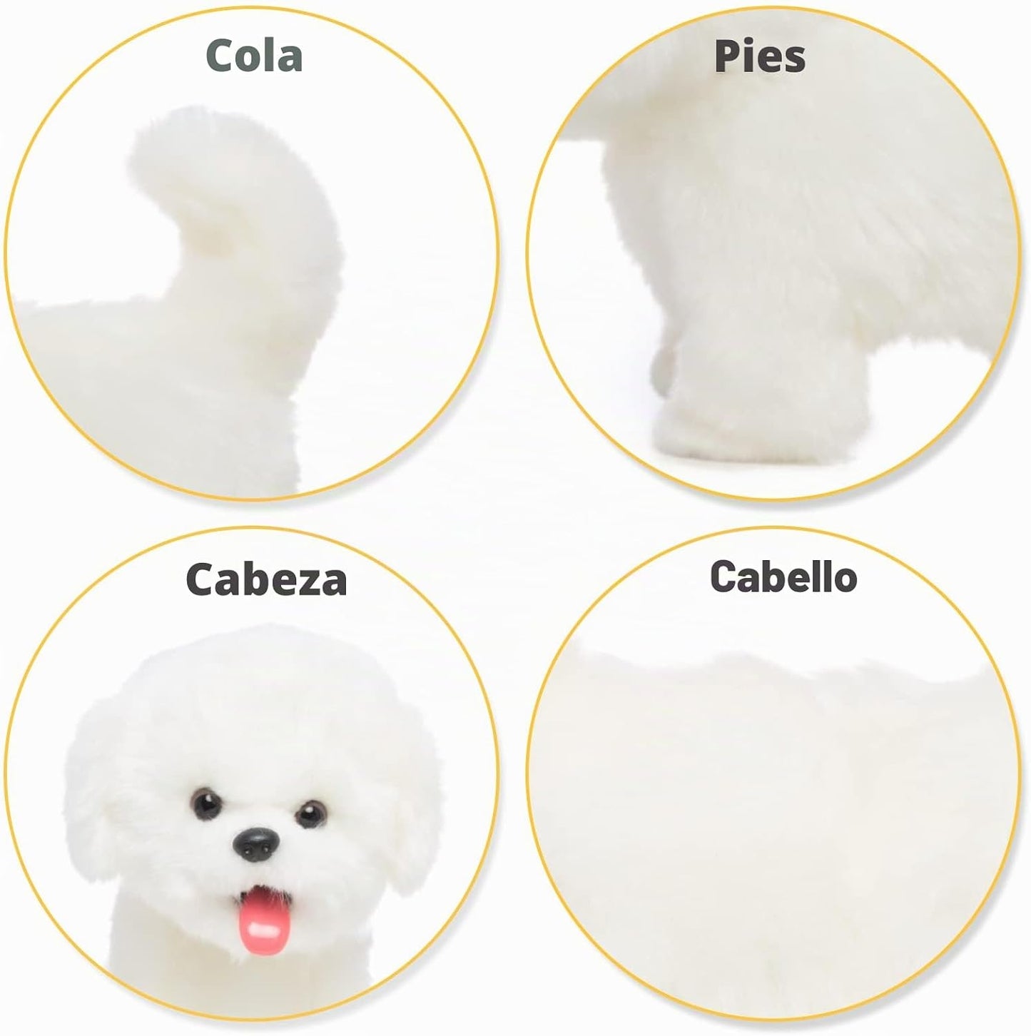 CU-MATE Juguete electrónico para perro que camina, cachorro maltés...