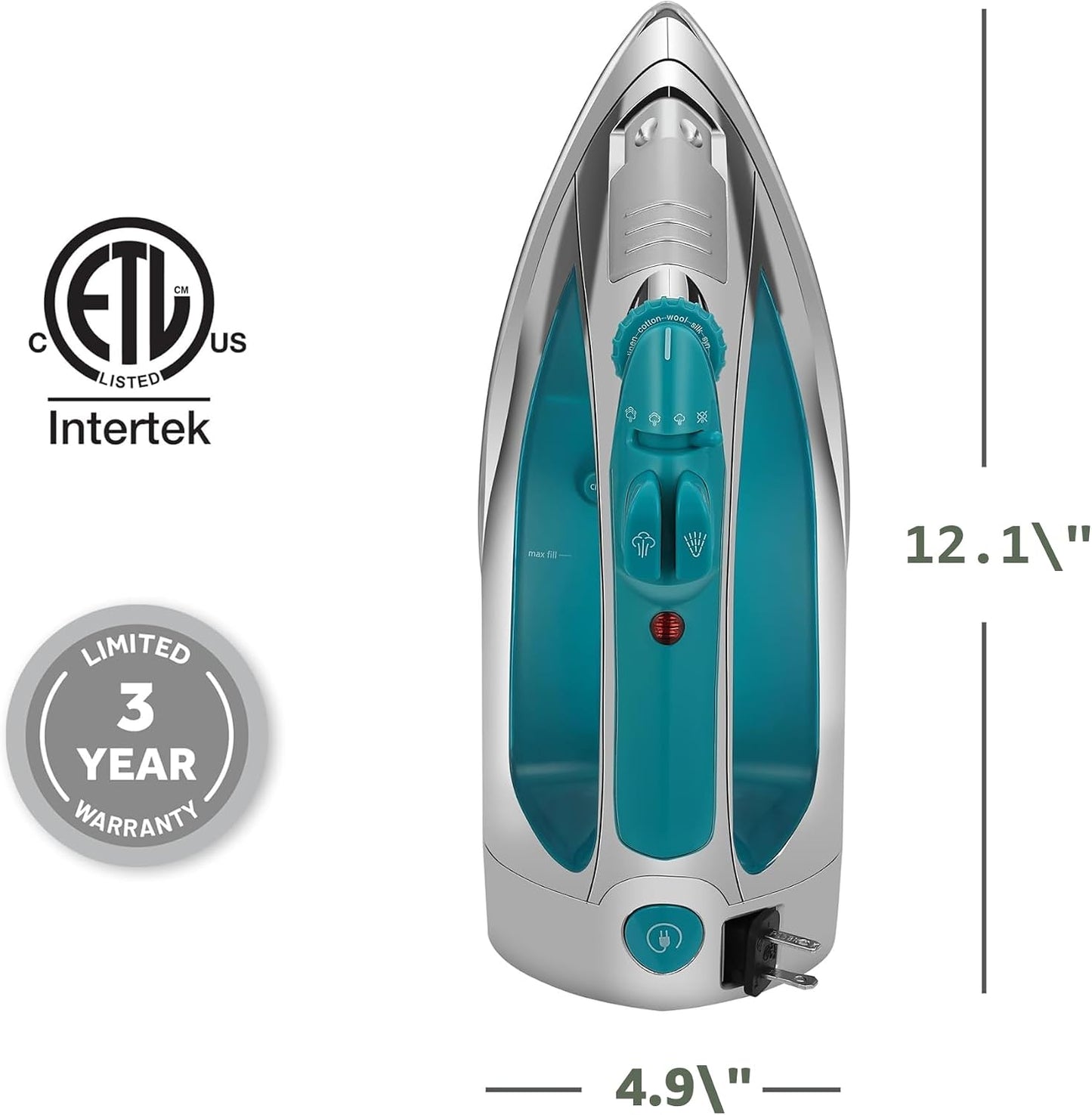 Plancha de acero inoxidable, antiderrame, no adherente Sunbeam Stea...