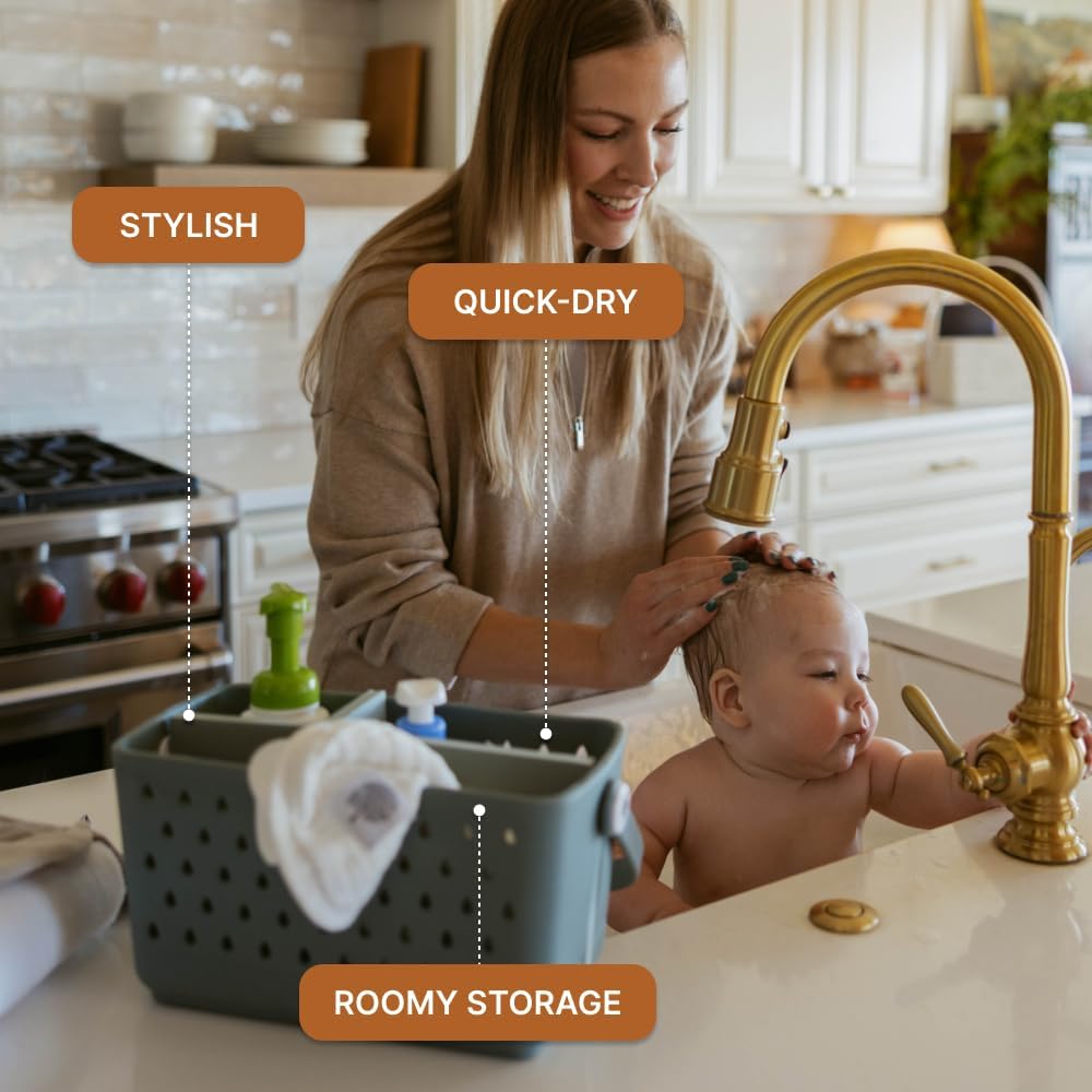 Parker Caddy de Baño para Bebé | Sin BPA y Grado Alimenticio Organi...