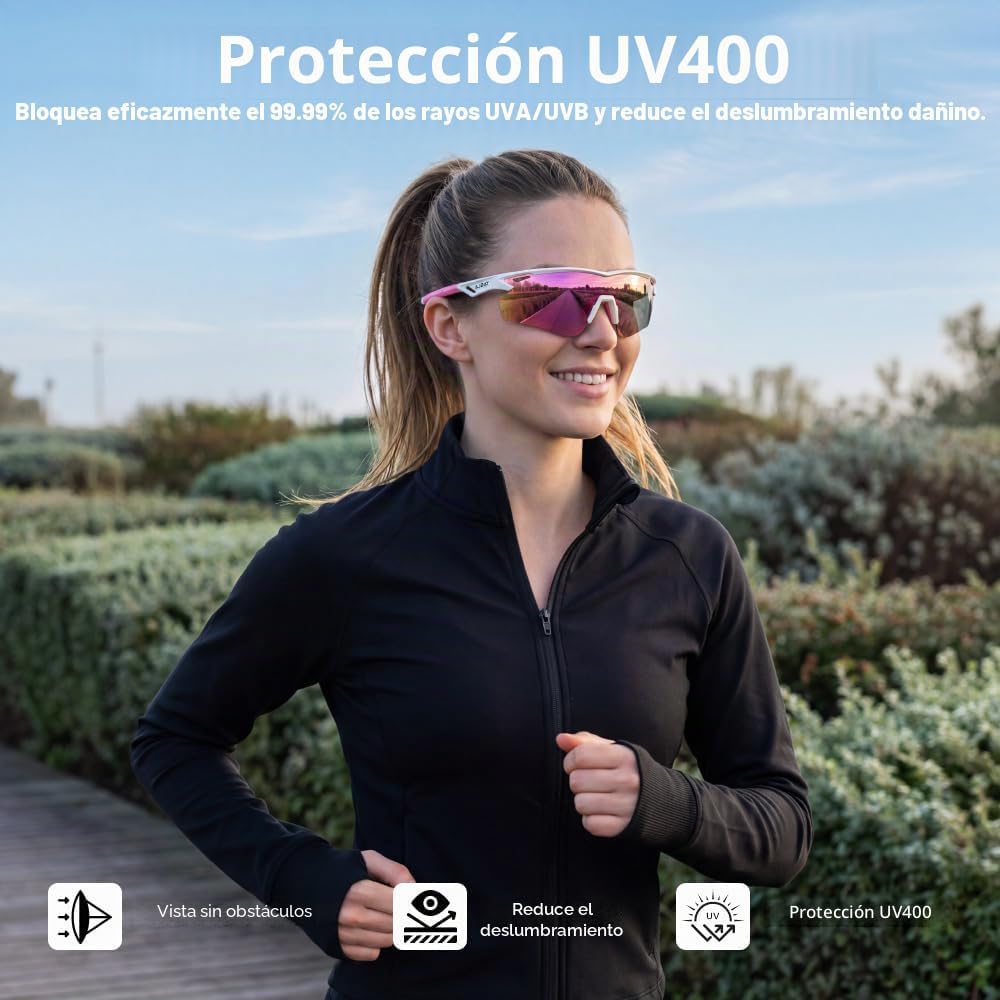 AJBAY Lentes de sol deportivos polarizados para hombres y mujeres,...