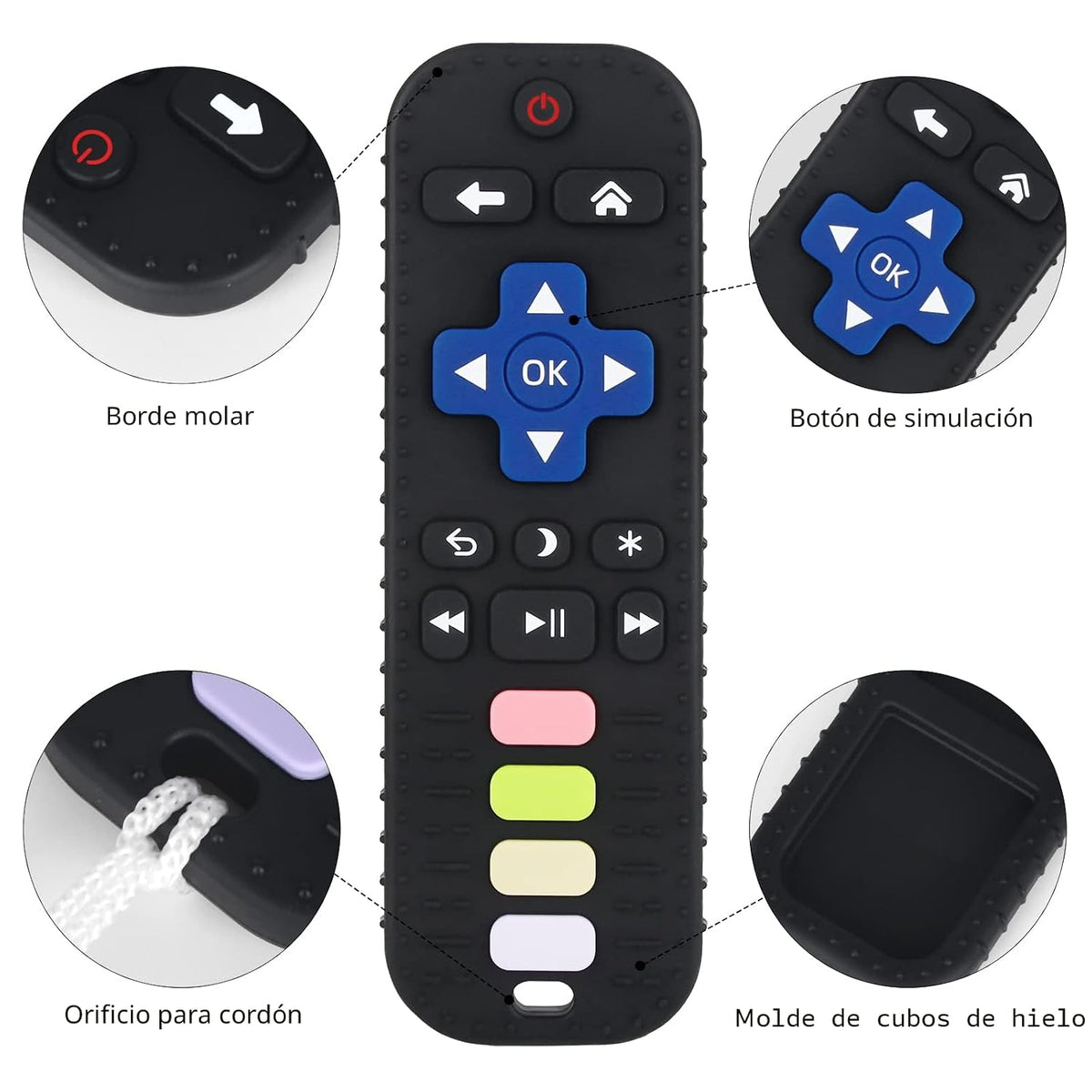 Chuya Mordedor de bebé para bebés 3 6 12 18 24 meses TV Control rem...