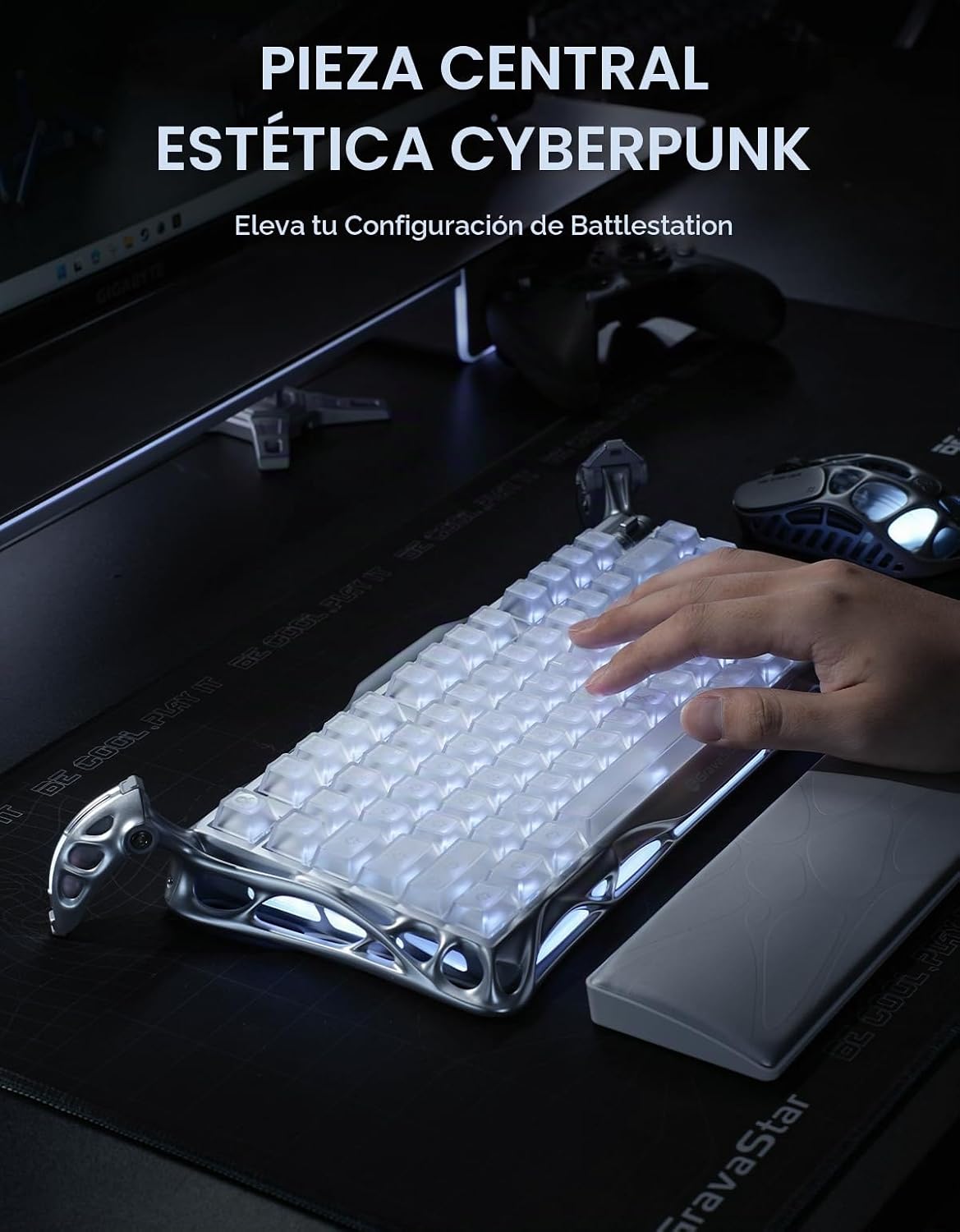 GravaStar Teclado mecánico inalámbrico Mercury K1 Pro 75% para jueg...
