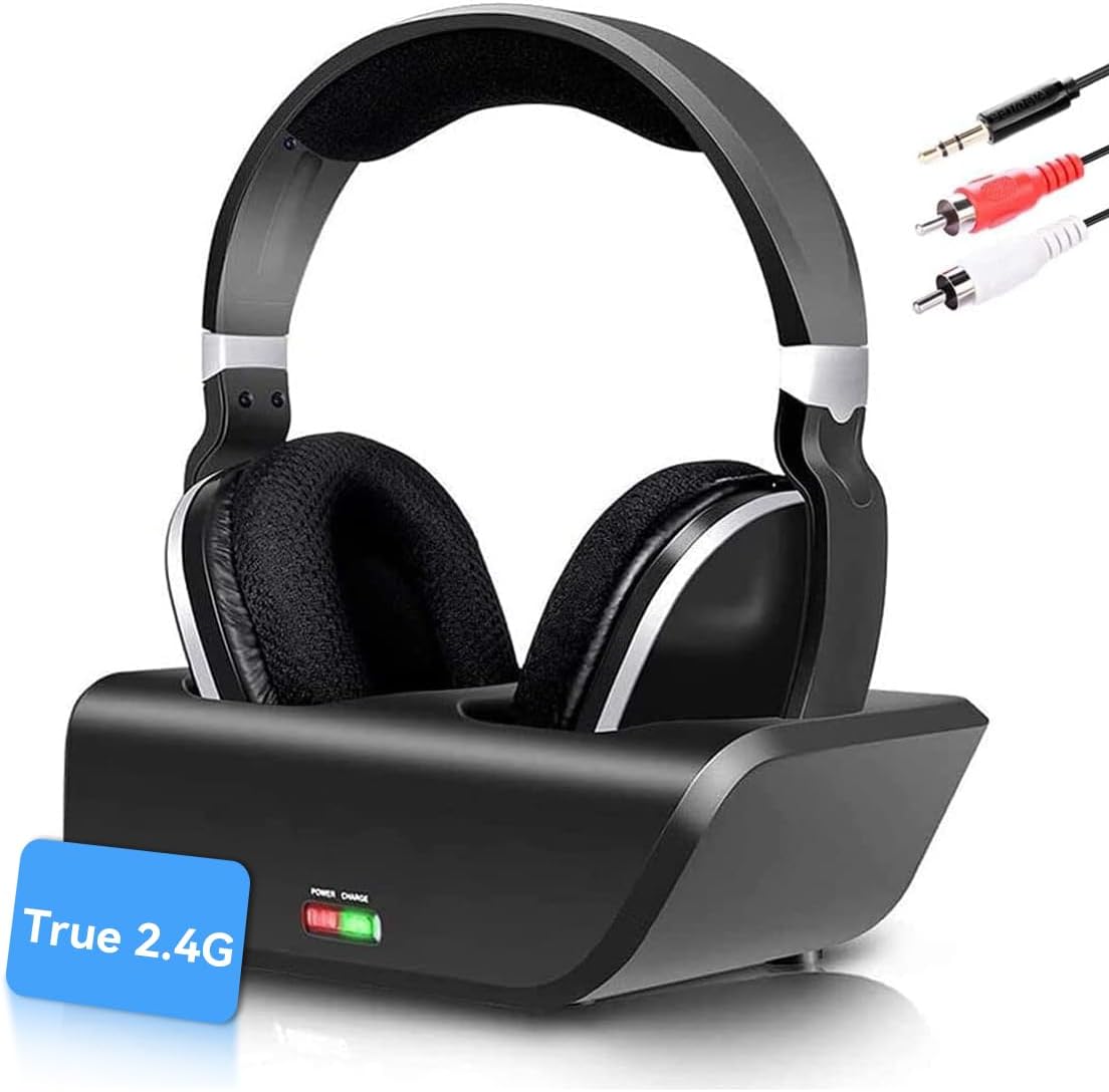 ANSTEN Auriculares inalámbricos para ver televisión, auriculares so...