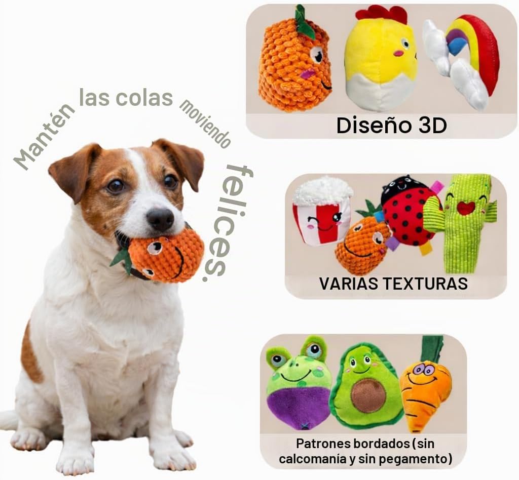 Jalousie Paquete de 18 juguetes chirriantes para perros, lindos pel...