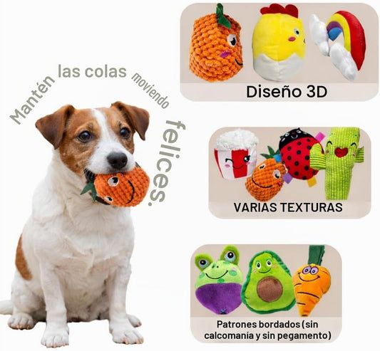 Jalousie Paquete de 18 juguetes chirriantes para perros, lindos pel...