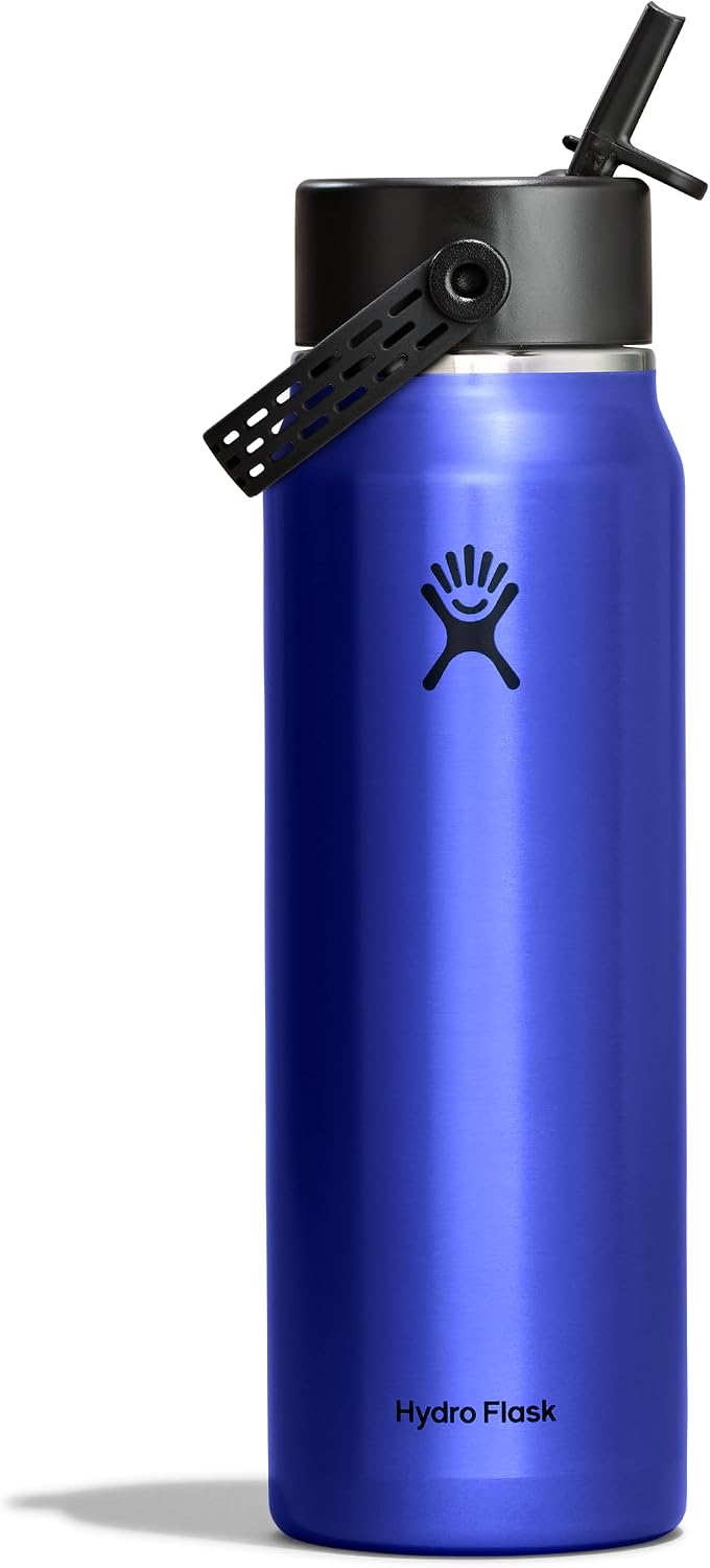 Hydro Flask Tapa de popote ancha y ligera de 32 onzas, botella de a...