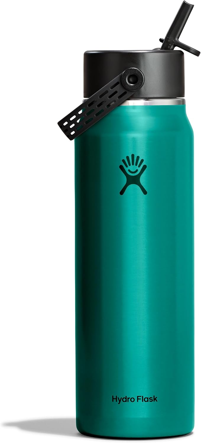 Hydro Flask Tapa de popote ancha y ligera de 32 onzas, botella de a...