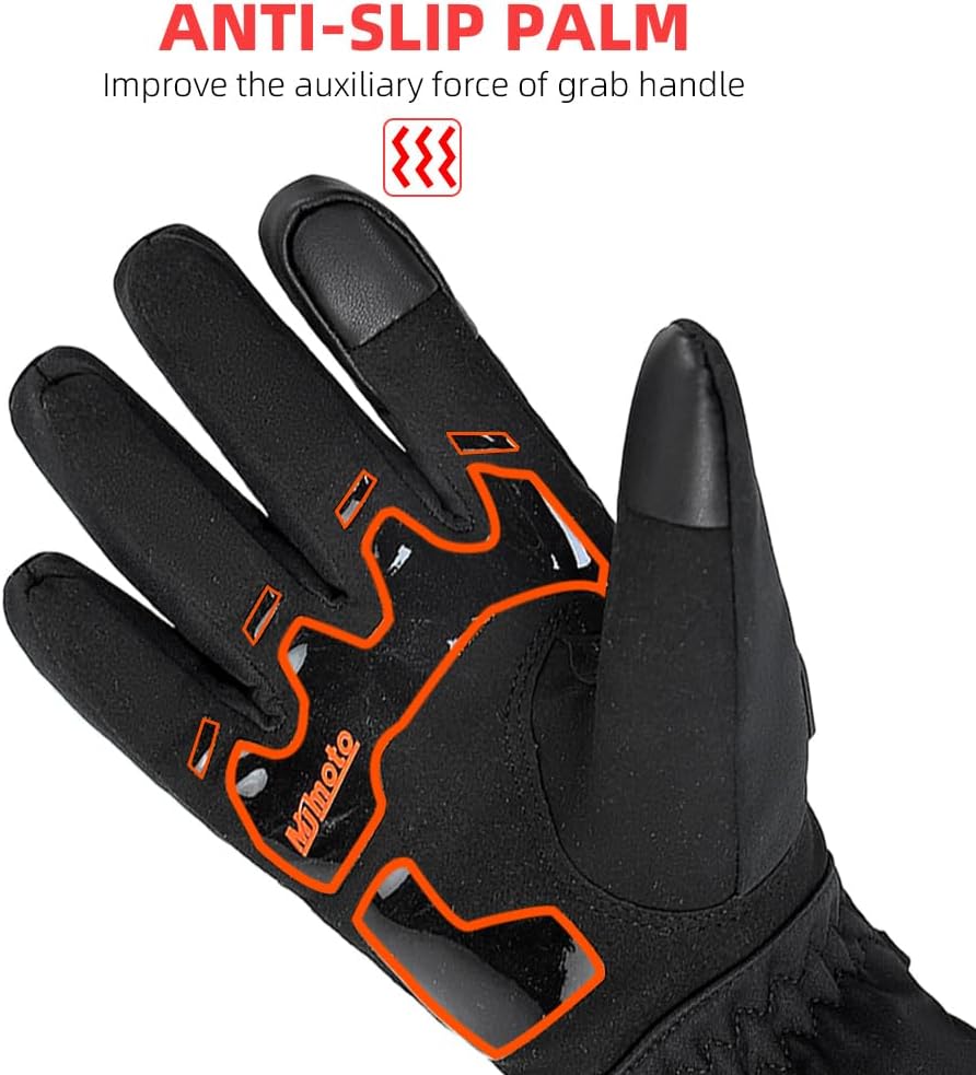 mjmoto Guantes de motocicleta a prueba de viento, impermeables, gua...