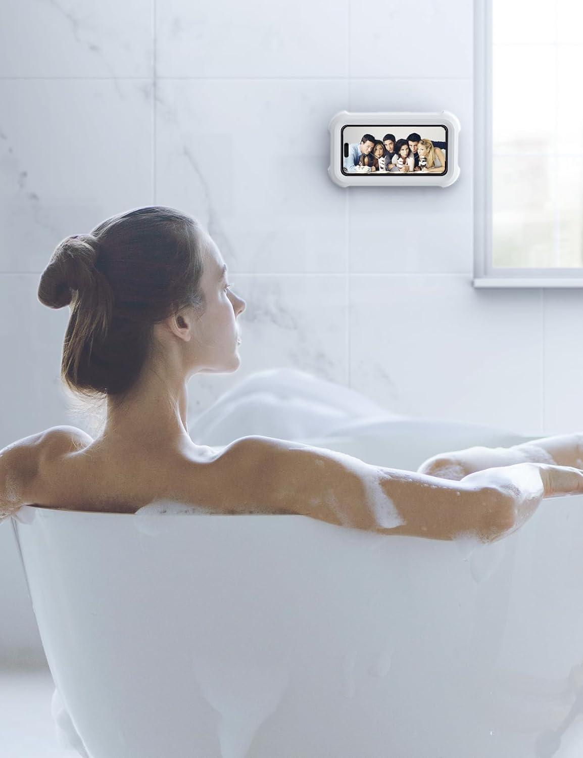 Lamicall Soporte para teléfono de ducha resistente al agua - Funda...