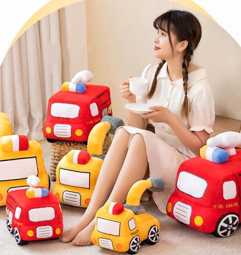XIYUAN Coche de peluche de autobús de simulación de autobús escolar...