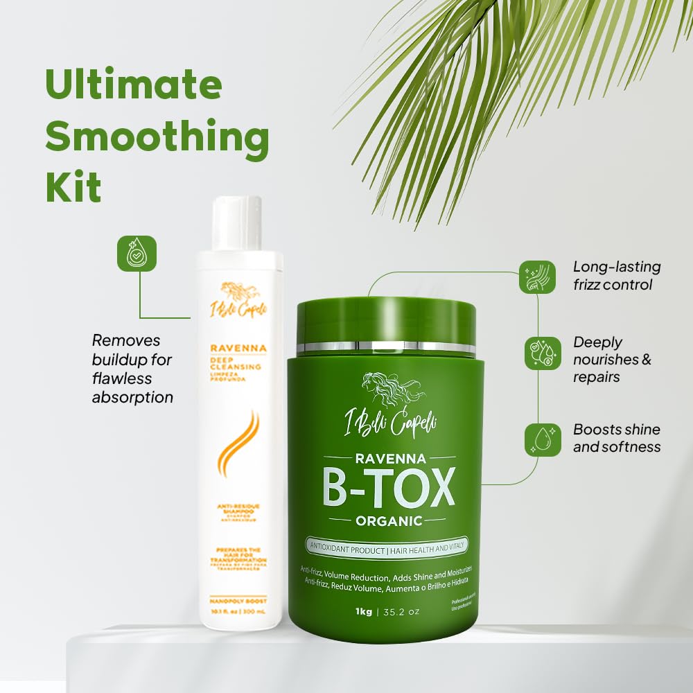 I Belli Capelli Ravenna Kit de Tratamiento Capilar Orgánico B-tox -...