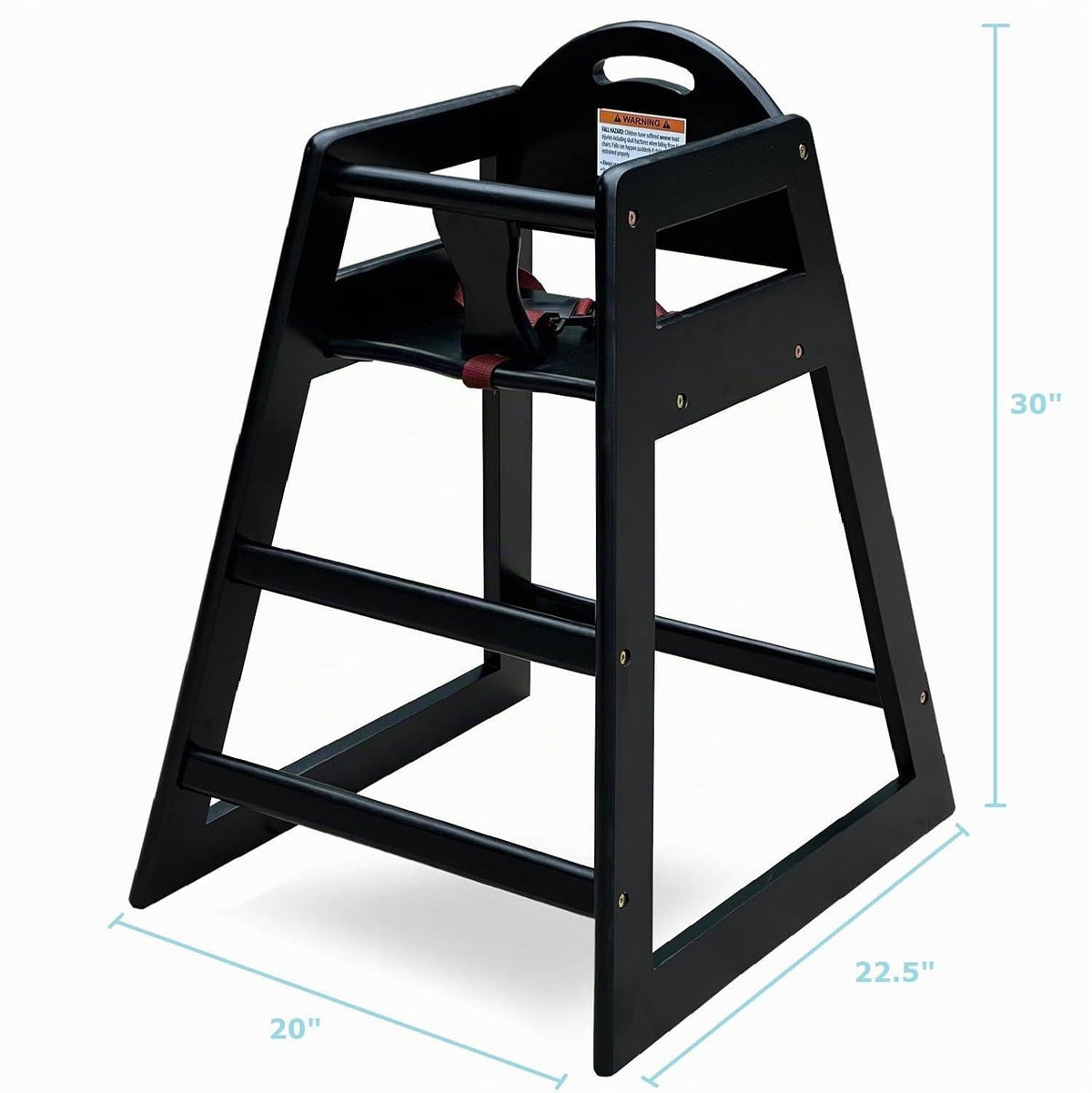 Silla alta de madera para bebés y niños pequeños, silla alta apilab...