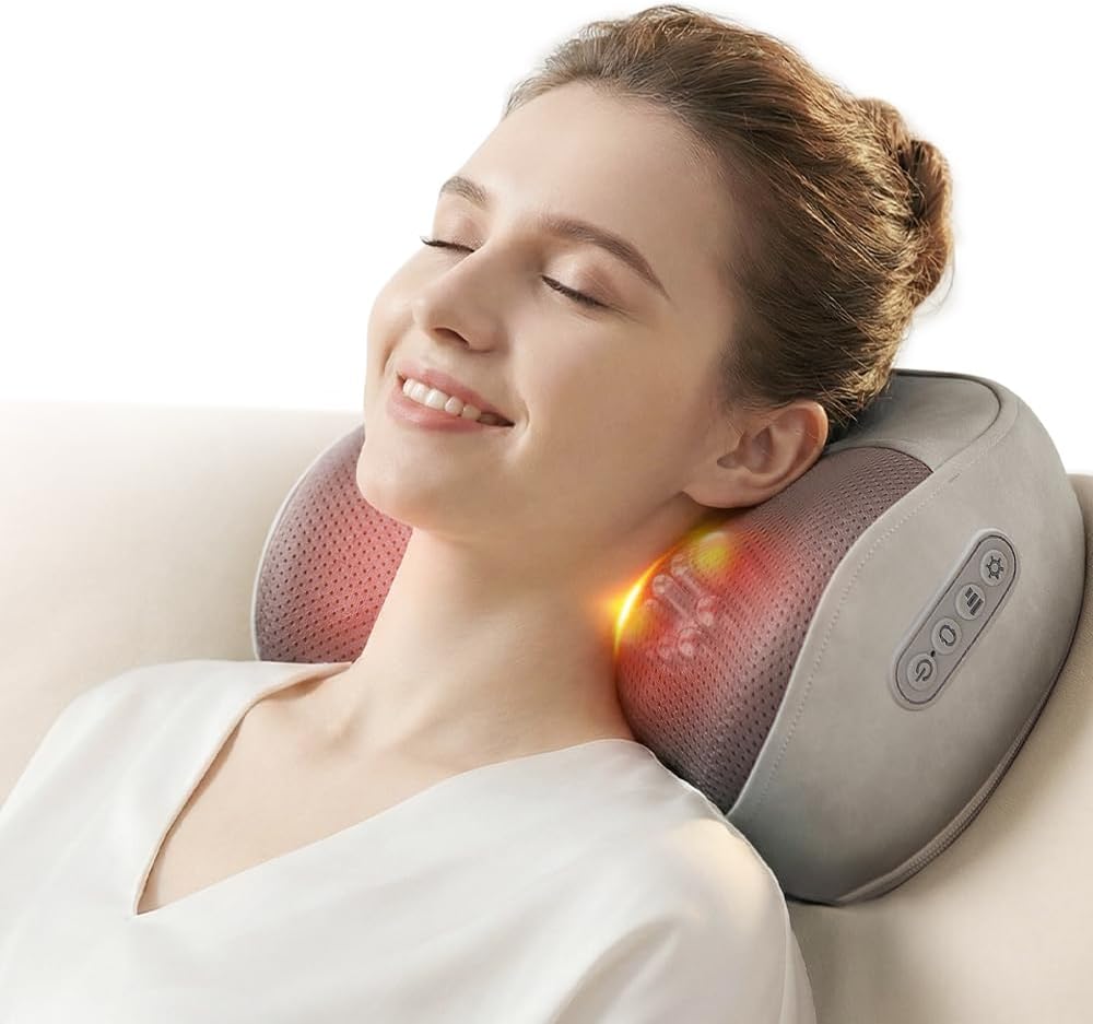 OSMING Almohada de masaje recargable inalámbrica para cuello y homb...