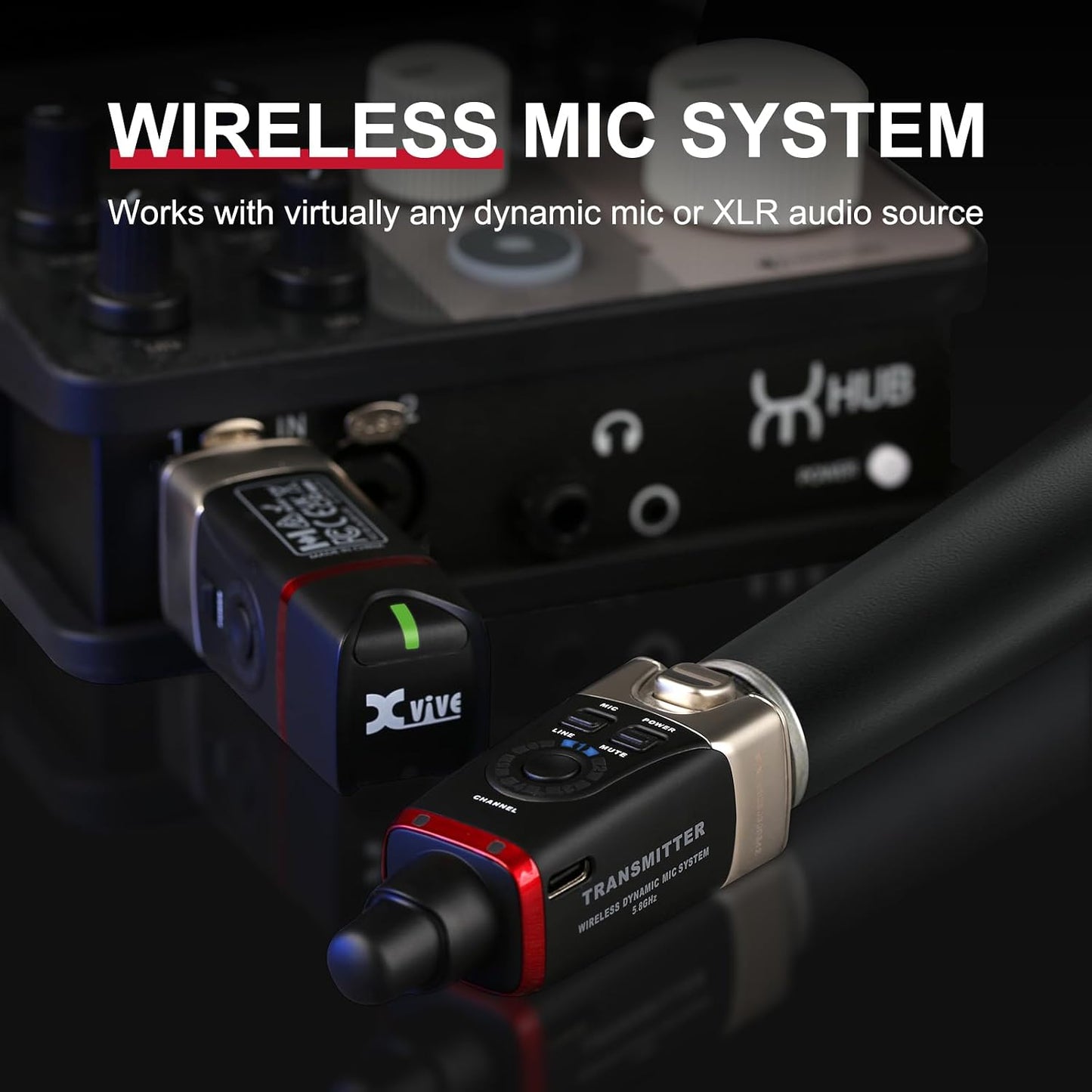 Sistema de audio inalámbrico Xvive U35D XLR estéreo enchufable (5.8...