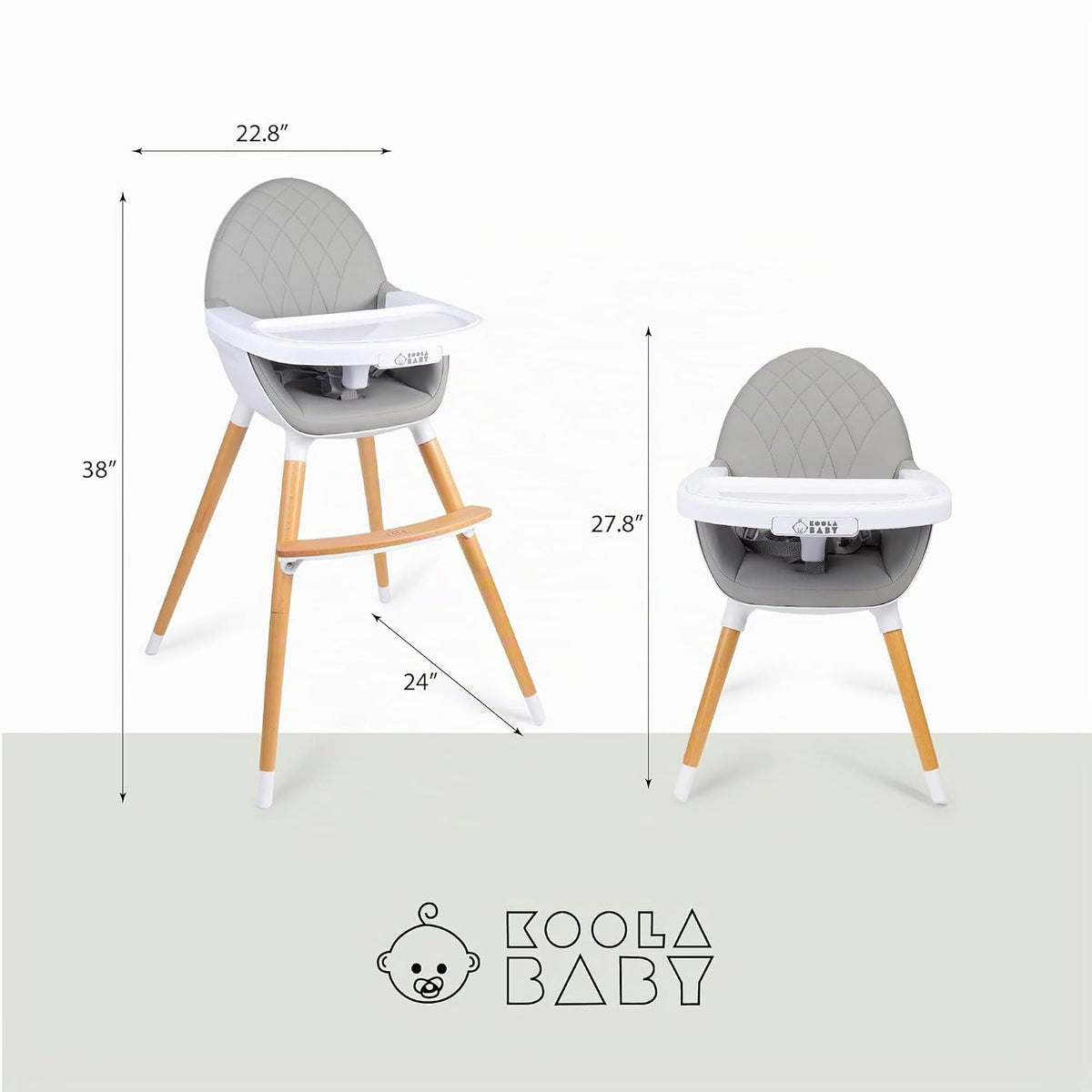 Silla alta convertible para bebés, niños pequeños, niños y niños \u...