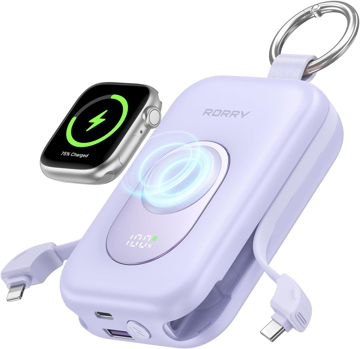 RORRY Cargador portátil CharmGo, 20000mAh PD 30W cargador portátil...