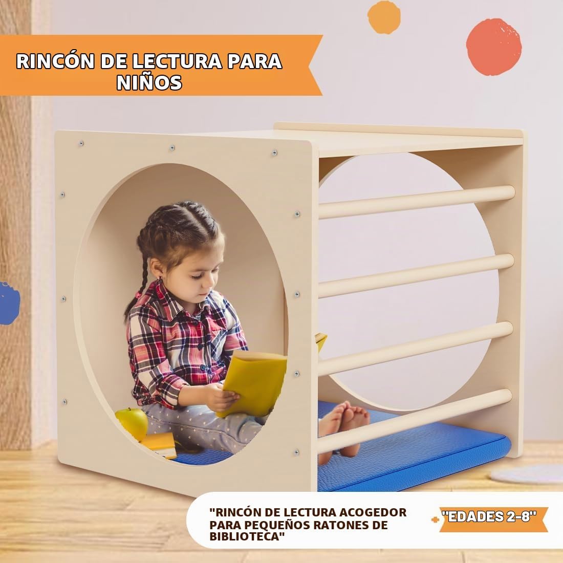DOLEMODUO Rincón Acogedor de Cubo para Niños, Mueble de Juego Monte...
