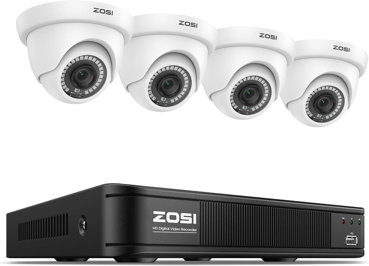 Sistema de cámaras de seguridad ZOSI 1080P H.265+ para el hogar, 5M...