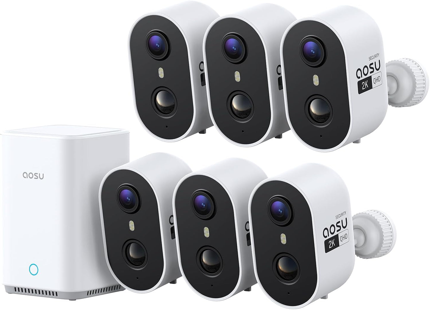 aosu Cámaras de seguridad para exteriores, sistema de vigilancia in...