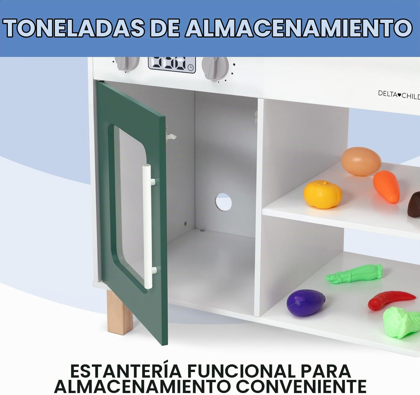 Delta Children Tiny Chef Play Kitchen - Juego de cocina de juguete...