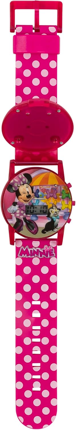 Disney Minnie Mouse - Reloj musical para niños con luces LED de col...