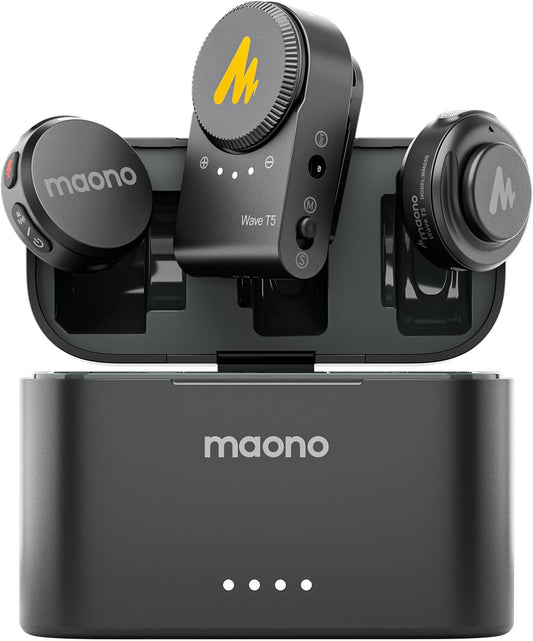 MAONO Micrófono Lavalier inalámbrico para cámara\/PC\/portátil\/tel...