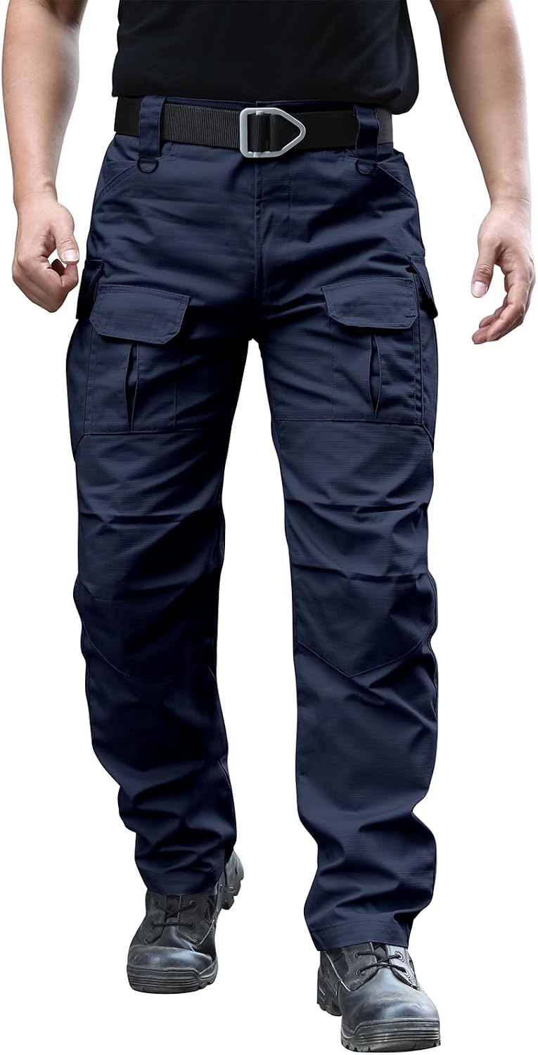 Hiwise Pantalones tácticos elásticos para hombre, resistentes al ag...