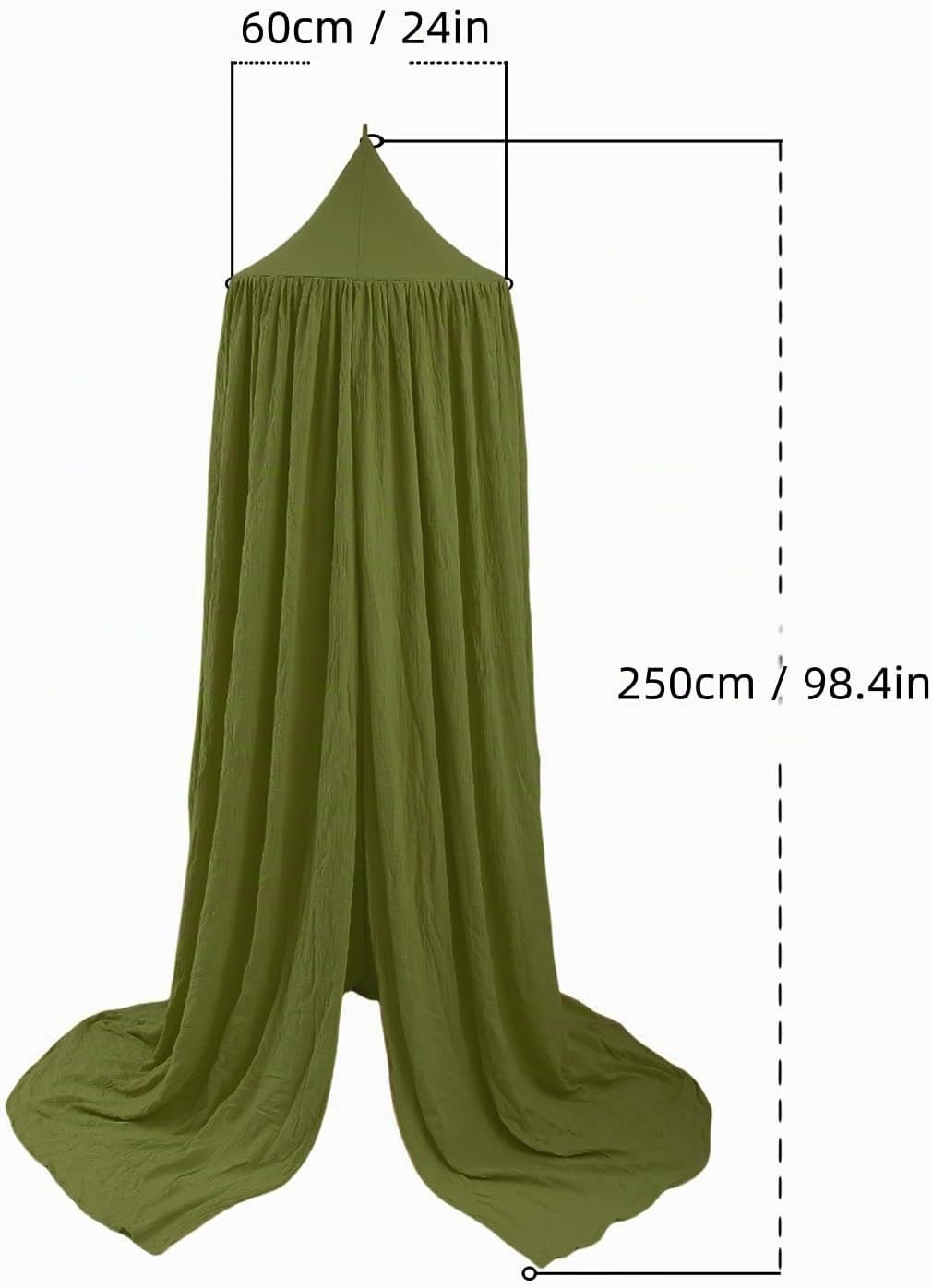 Vhaso Toldo de cama de algodón para niños, habitación del bebé, cor...