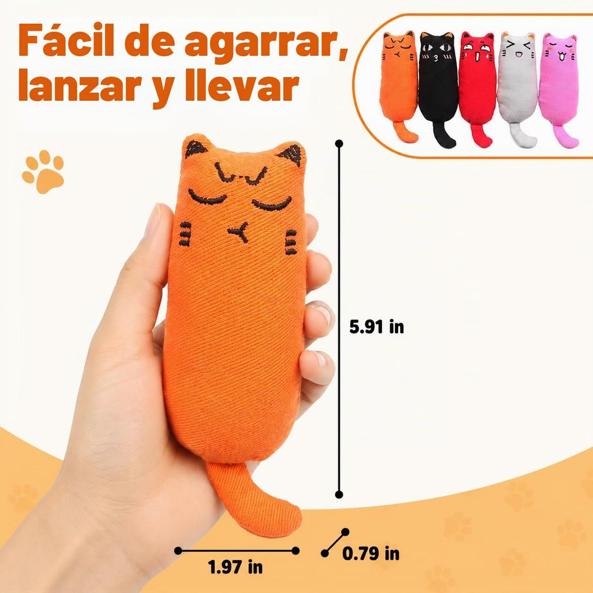 Legendog - 5 piezas de juguete para gatos, masticable, resistente a...