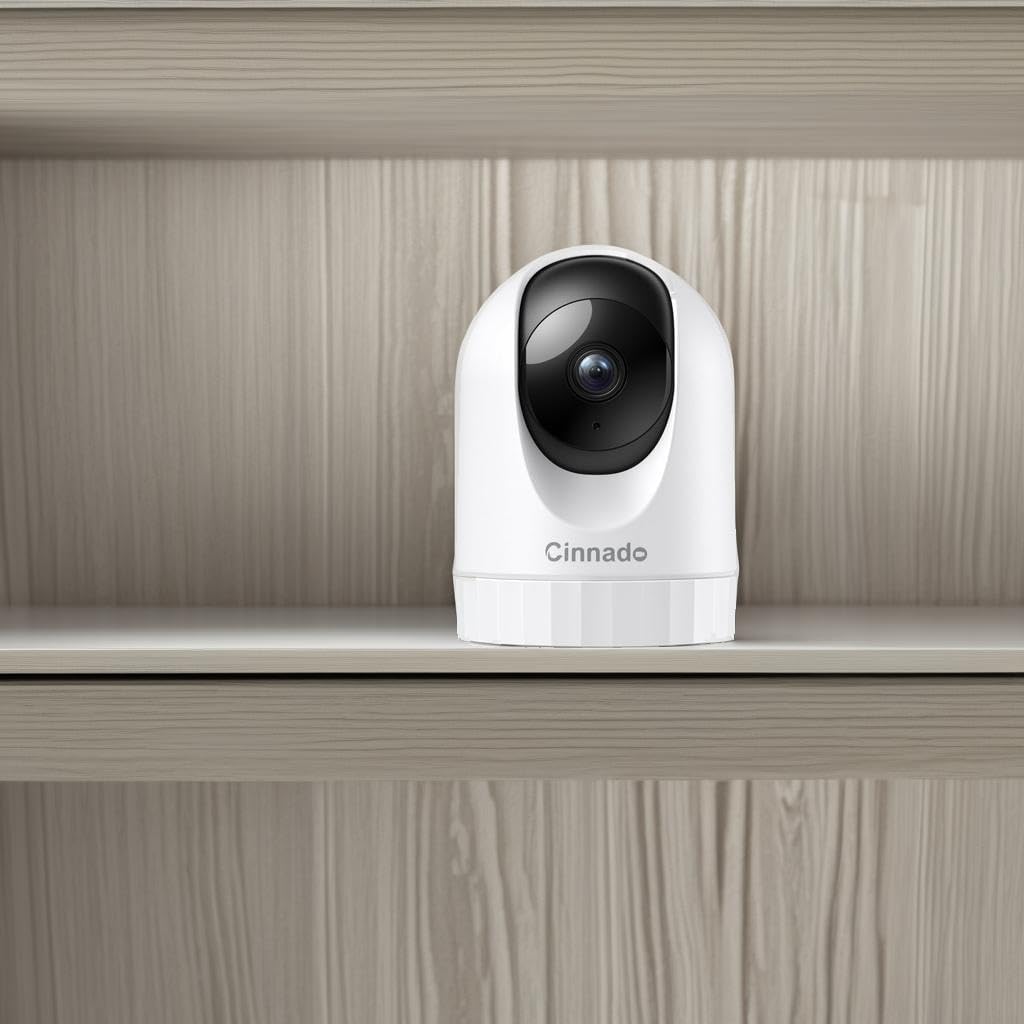 Cinnado - Cámara de seguridad para interiores 2K, cámaras WiFi 360°...