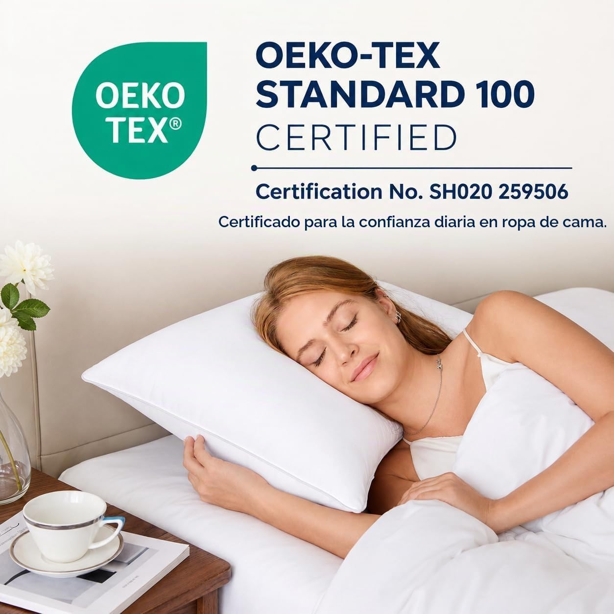 CozyLux Almohadas Tamaño Estándar Juego de 4, Almohadas de Cama de...