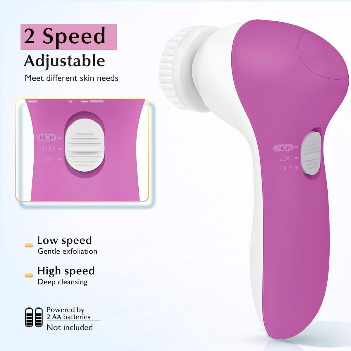 COSLUS Cepillo de limpieza facial Limpiador facial de silicona: Dis...