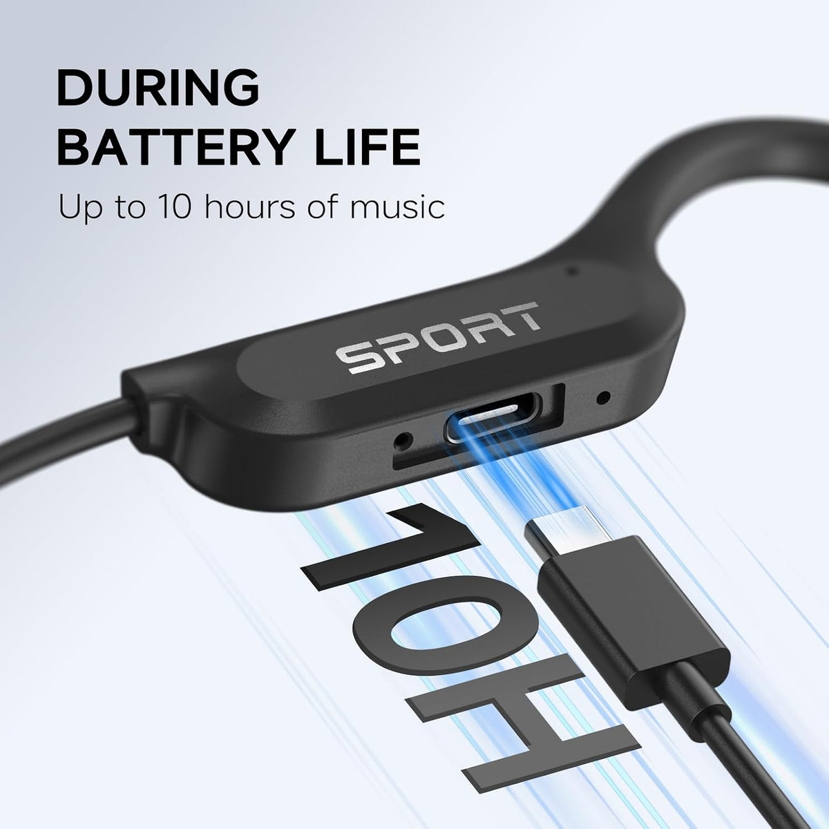 Yorlu Auriculares de conducción ósea, auriculares Bluetooth 5.4 act...