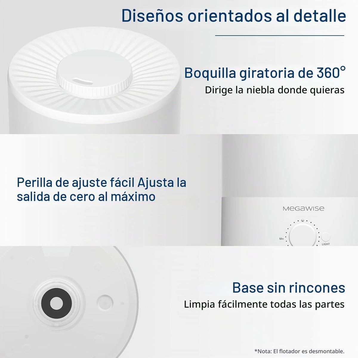 MEGAWISE Paquete de 2 humidificadores de niebla fría, tanque de 2 l...